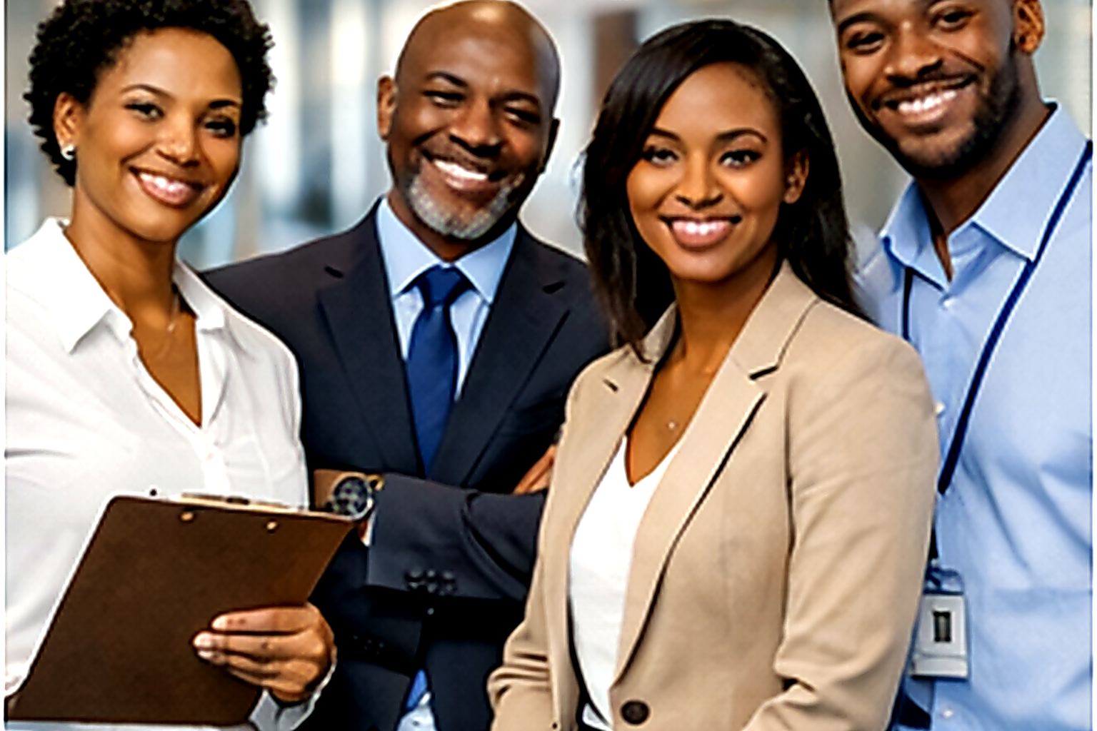 Professional team collaboration at iBridge Contact Solutions - dedicated staff working together on business process optimization